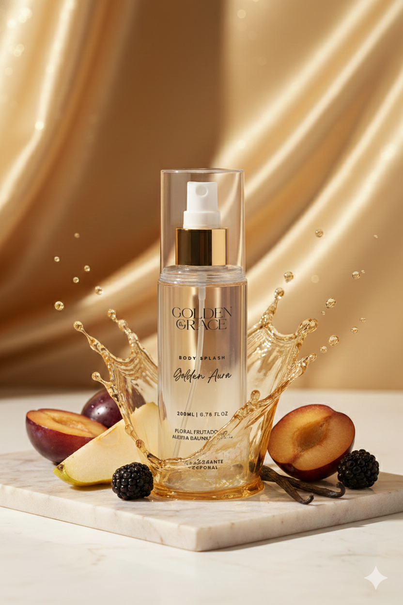 Golden Aura – Golden & Grace - Body Splash Feminino - 200ML