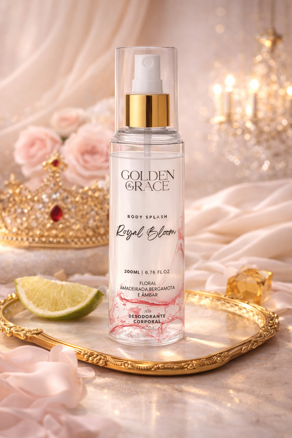 Royal Bloom – Golden & Grace - Body Splash Feminino - 200ML